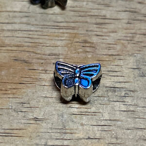 Unbranded Butterfly Charm Silver and Blue One Size
